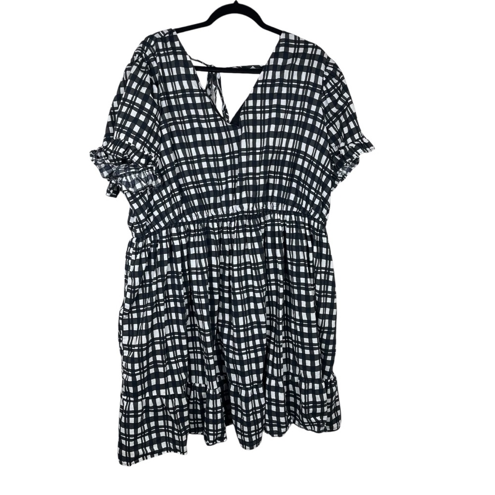 Terra & Sky dress 4X (28W-30W) feminine rockabilly classic garden tea party